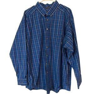 🌹 NWOT:ARIAT Pro Series Blue Casual Button Down Shirt with Plaid Design